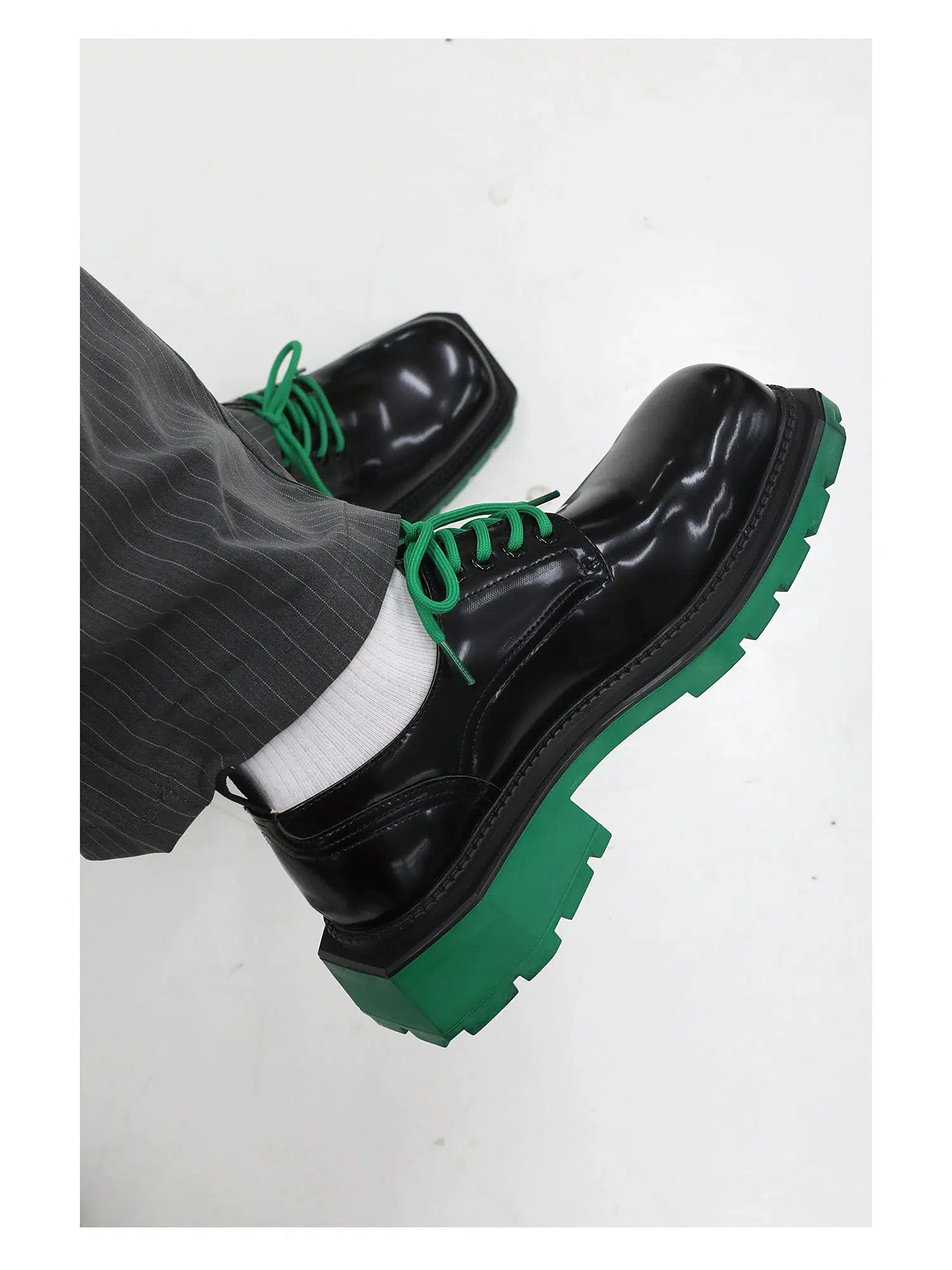 Platform Derby Leather Shoes