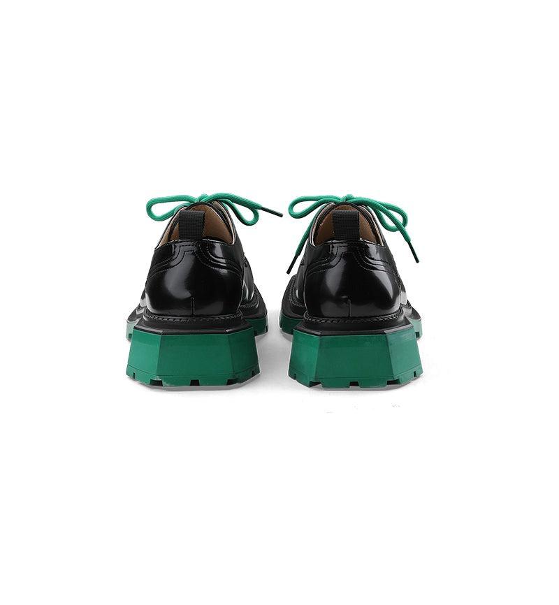 Platform Derby Leather Shoes