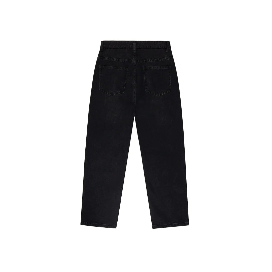 Pleat Vintage Wide-leg Jeans