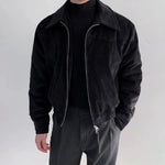 Pleated Corduroy Bomber Jacket