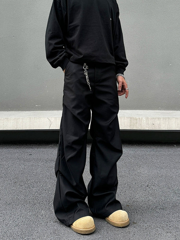 Pleated Drape Casual Pants