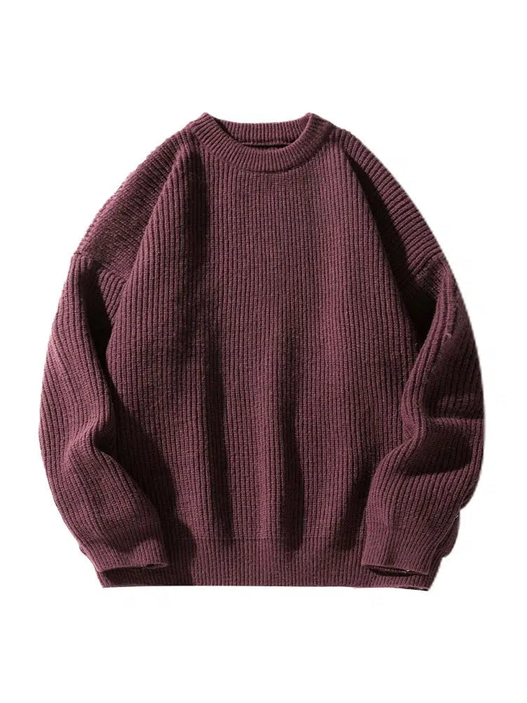 Pleated Knitted Round Neck Bottoming Sweater