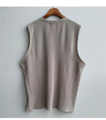 Pleated Sports Vest & Drawstring Pants Suit