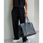 Pleated Sports Vest & Drawstring Pants Suit