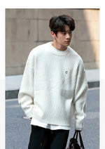 Pleated Striped Sweater