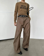 Pleated Wide-Leg High-Waist Pants