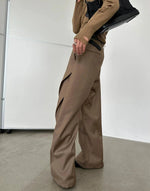 Pleated Wide-Leg High-Waist Pants