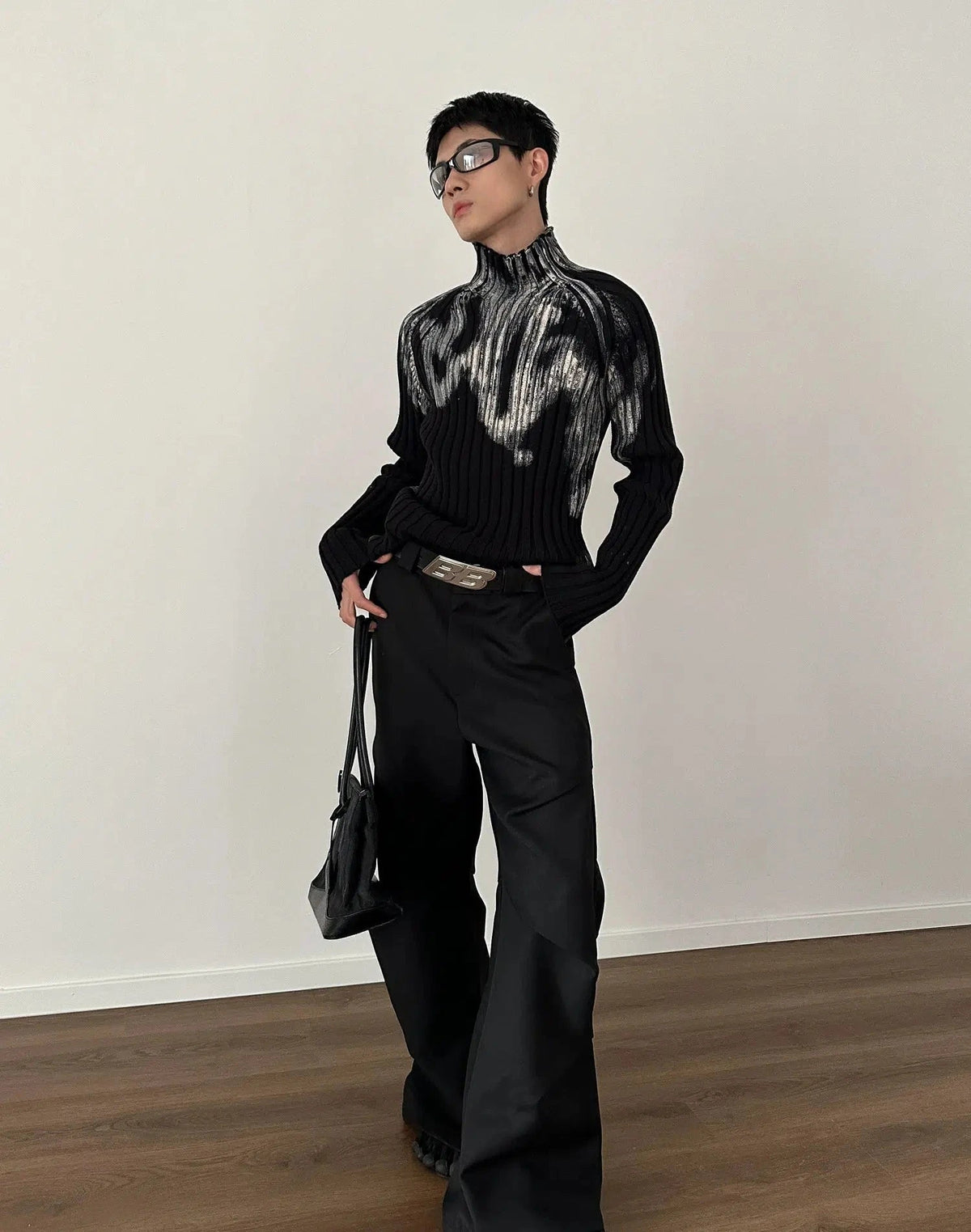 Pleated Wide-Leg Pants