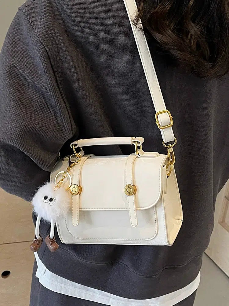 Plush Accessory Crossbody Handbag