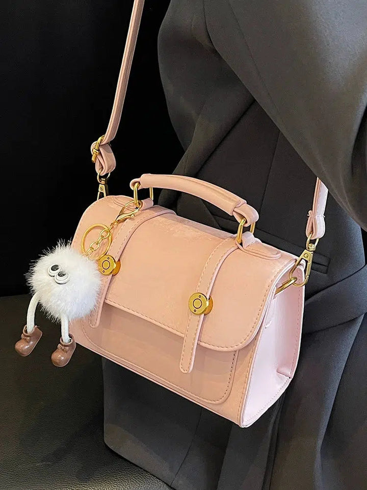 Plush Accessory Crossbody Handbag