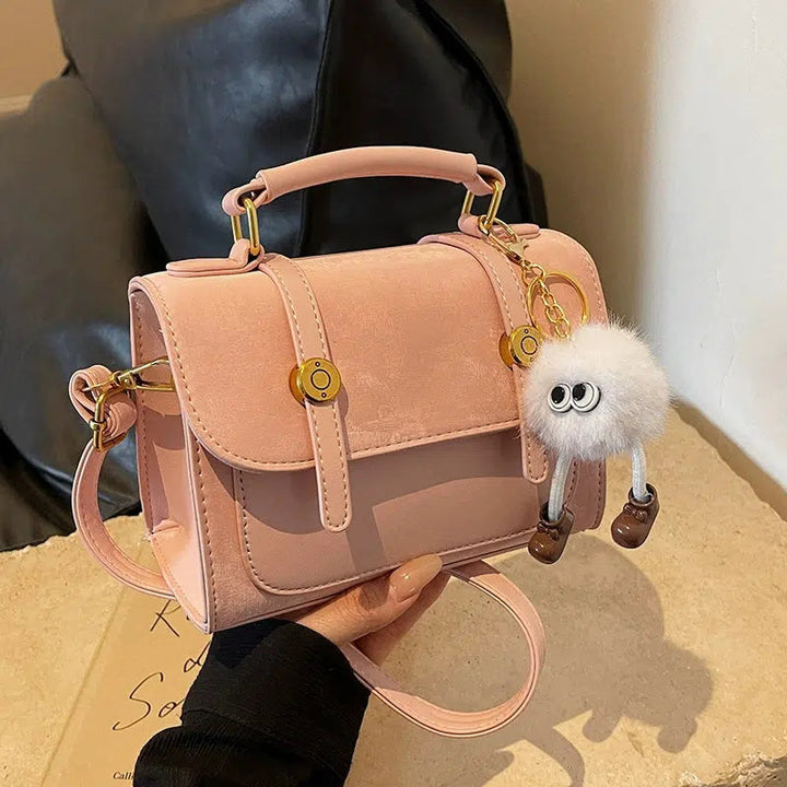 Plush Accessory Crossbody Handbag