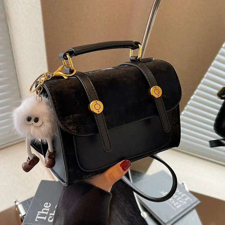Plush Accessory Crossbody Handbag