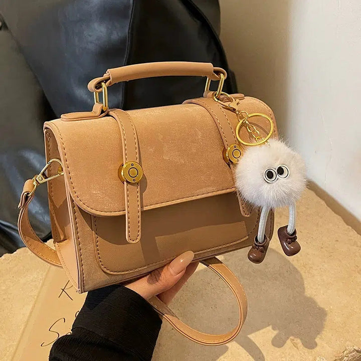 Plush Accessory Crossbody Handbag