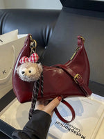 Plush Charm Decoration Shoulder Bag