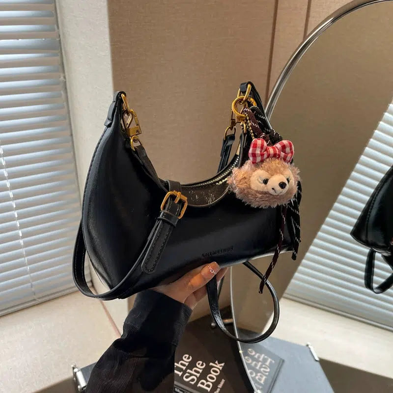 Plush Charm Decoration Shoulder Bag