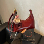 Plush Charm Decoration Shoulder Bag
