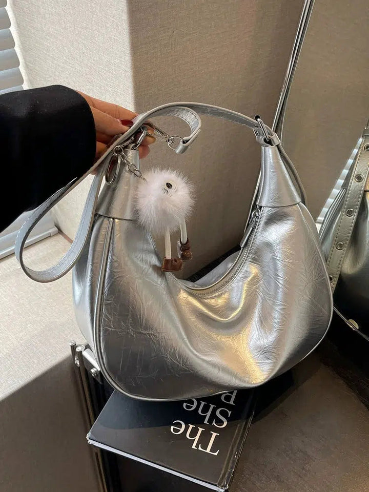 Plush Charm Shoulder Bag