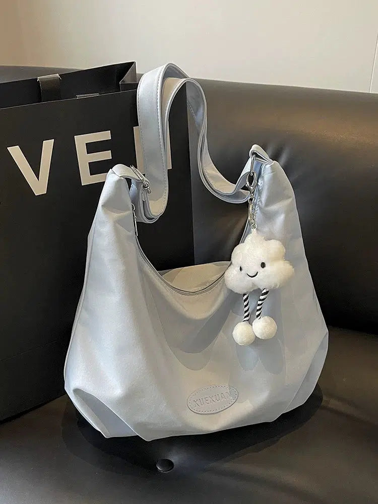 Plush Cloud Charm Shoulder Bag