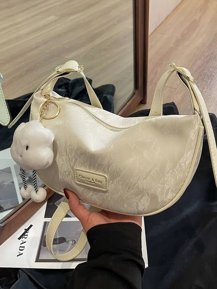 Plush Cloud Charm Shoulder Bag