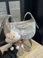 Plush Cloud Charm Shoulder Bag