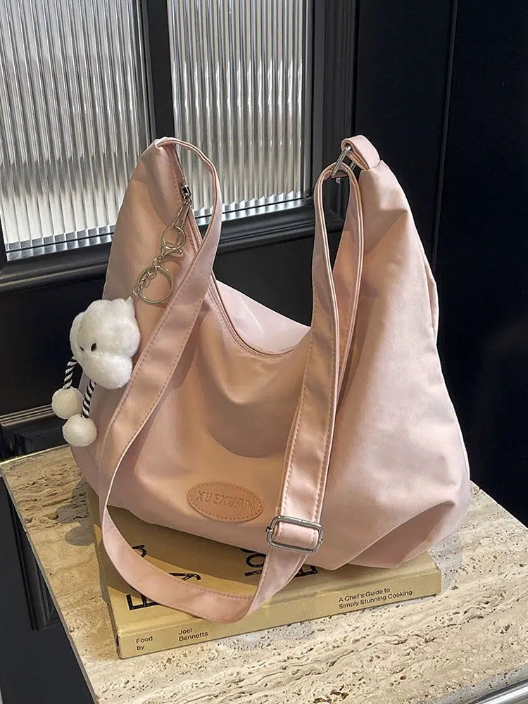 Plush Cloud Charm Shoulder Bag