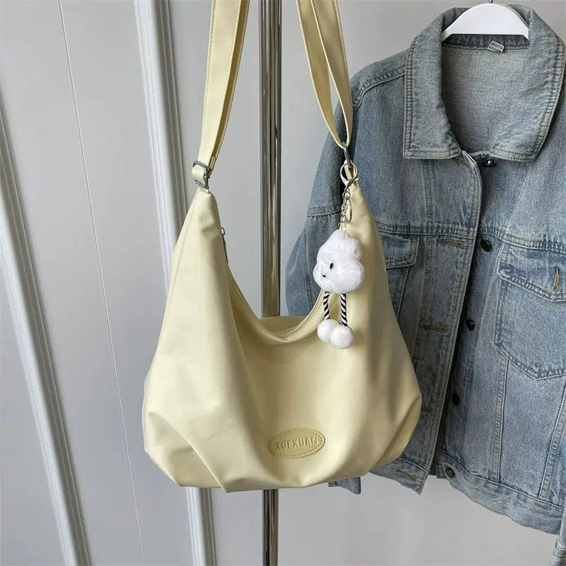 Plush Cloud Charm Shoulder Bag