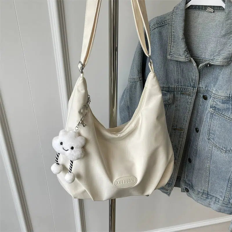 Plush Cloud Charm Shoulder Bag