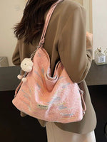 Plush Keychain Casual Shoulder Bag
