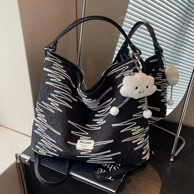 Plush Keychain Casual Shoulder Bag