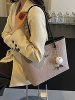 Plush Keychain Chic Shoulder Tote Bag