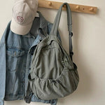 Plush Keychain Drawstring Backpack