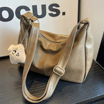 Plush Keychain Leather Shoulder Bag
