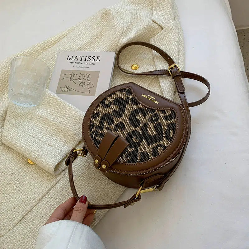 Plush Keychain Round Checkered Handbag