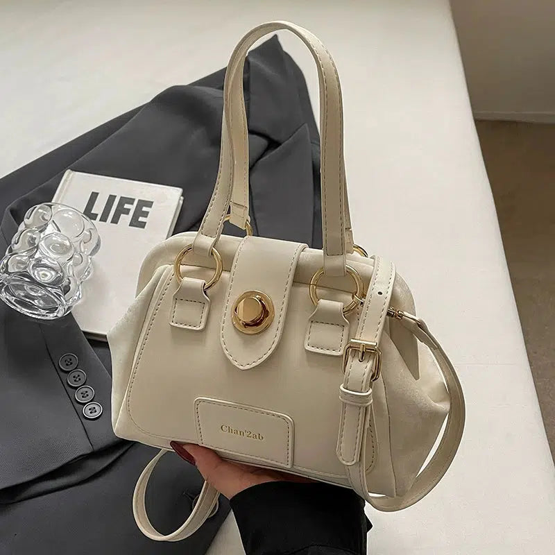Plush Pendant Luxe Shoulder Handbag