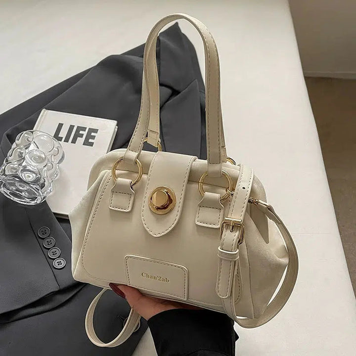 Plush Pendant Luxe Shoulder Handbag