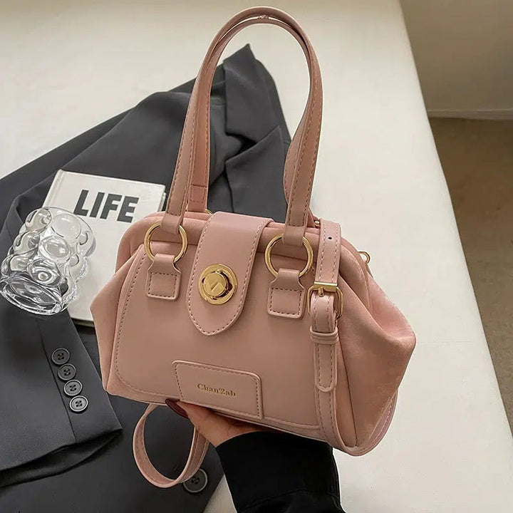 Plush Pendant Luxe Shoulder Handbag
