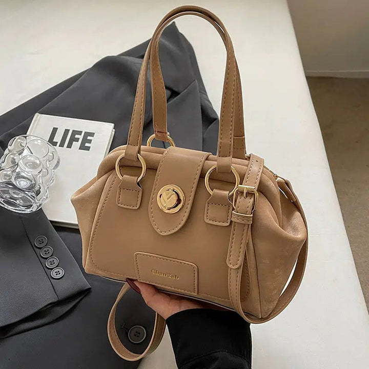 Plush Pendant Luxe Shoulder Handbag
