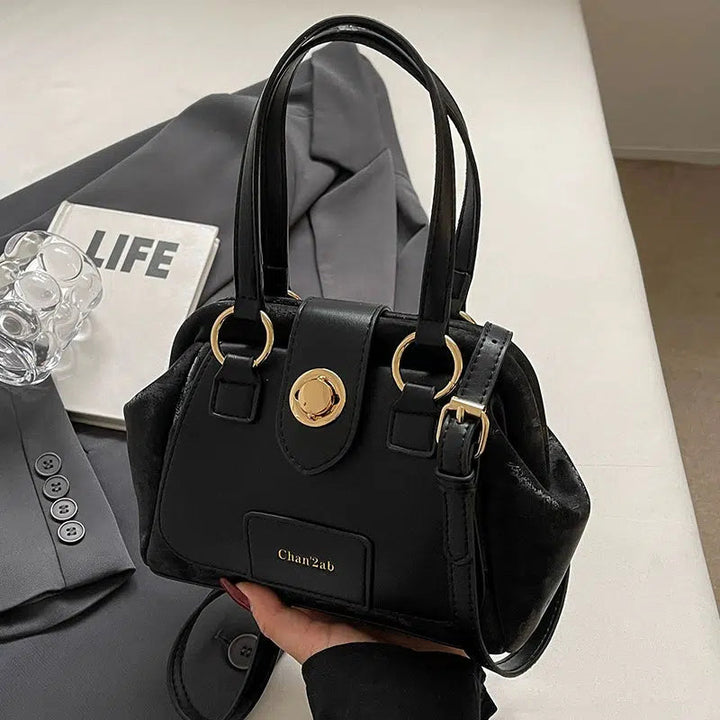 Plush Pendant Luxe Shoulder Handbag