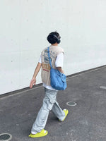 Pocket Detail Casual Denim Bag