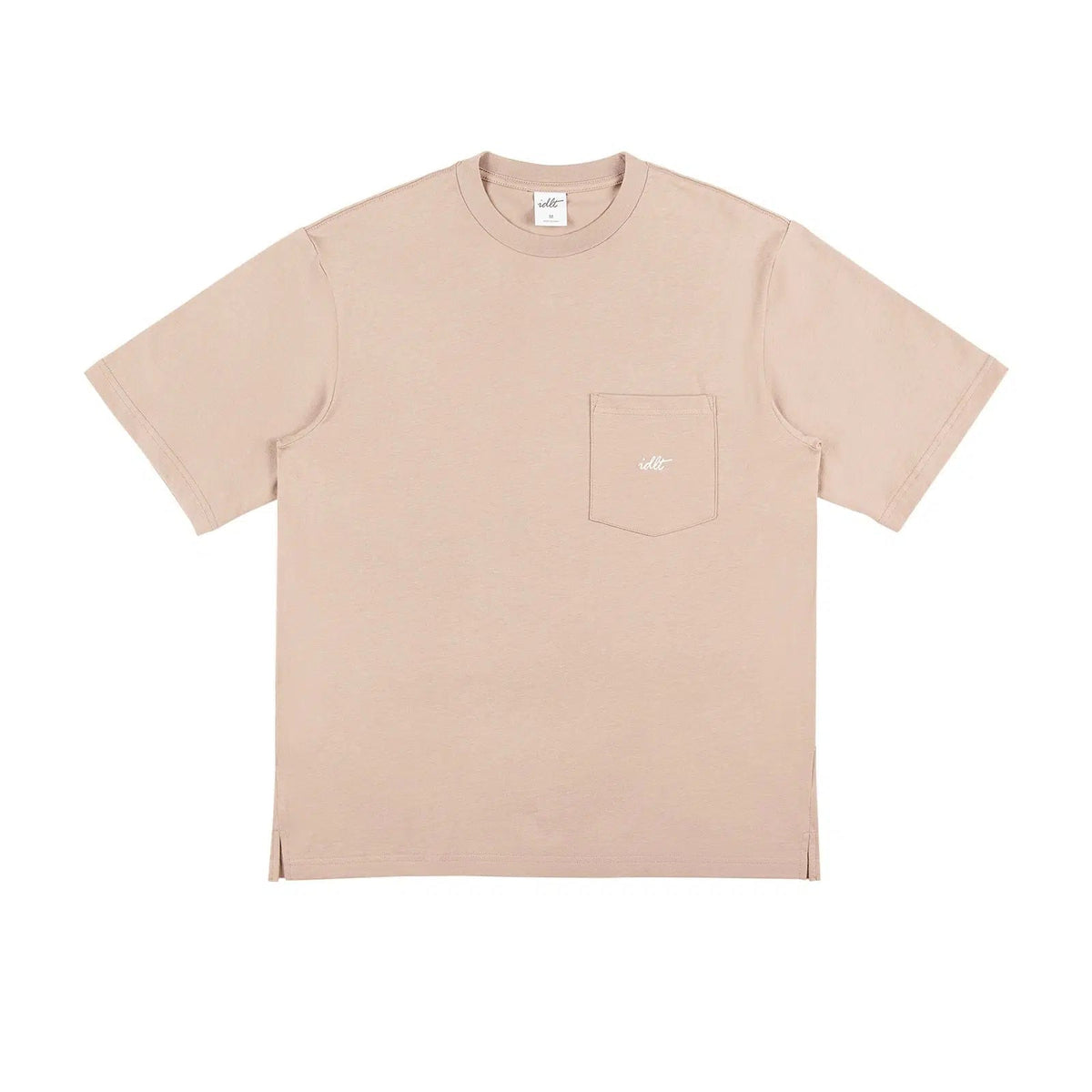 Pocket Logo Embroidered Round Neck T-Shirt