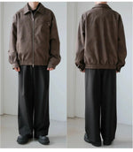 Pocket Zip-Up Leather Jacket