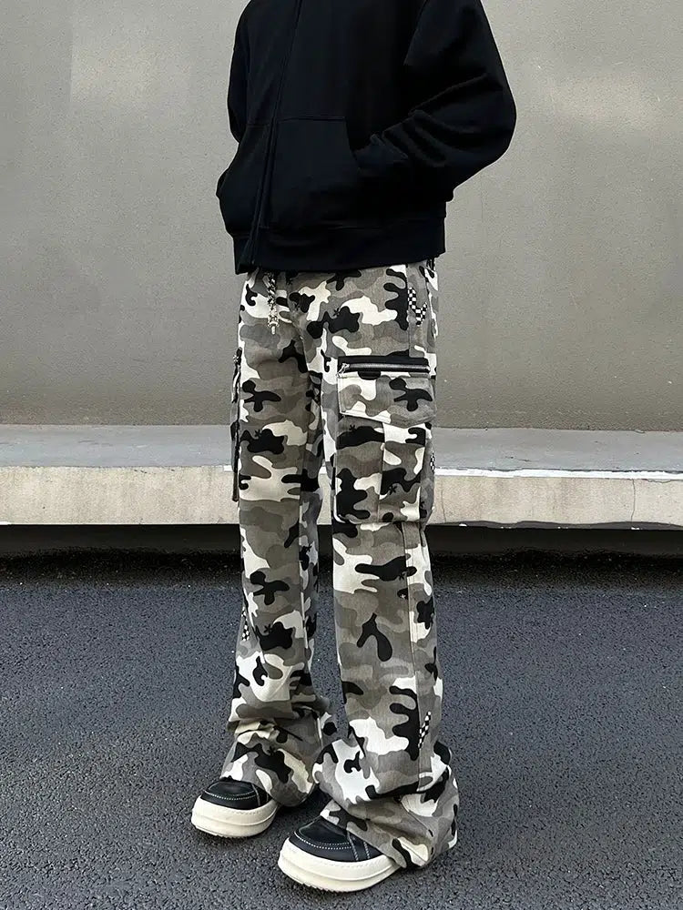 Pockets Camouflage Cargo Pants