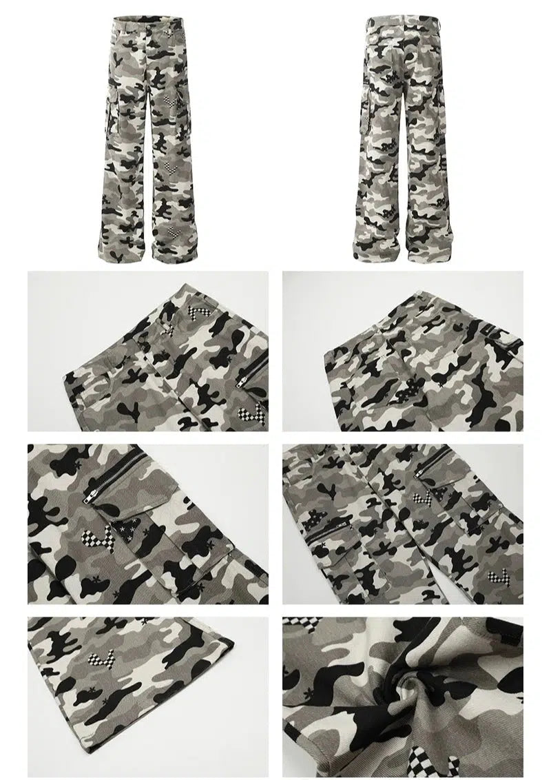 Pockets Camouflage Cargo Pants