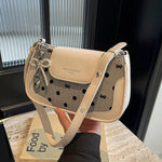 Polka Dot Detachable Strap Crossbody Bag