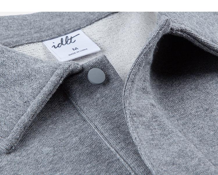 Polo Lapel Basic Sweatshirt
