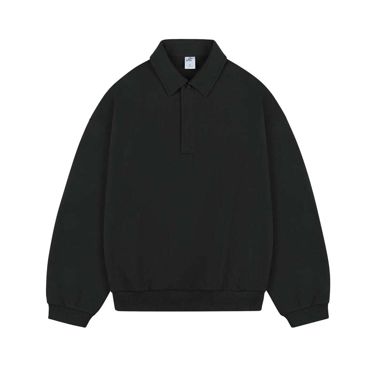Polo Lapel Basic Sweatshirt