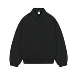 Polo Lapel Basic Sweatshirt