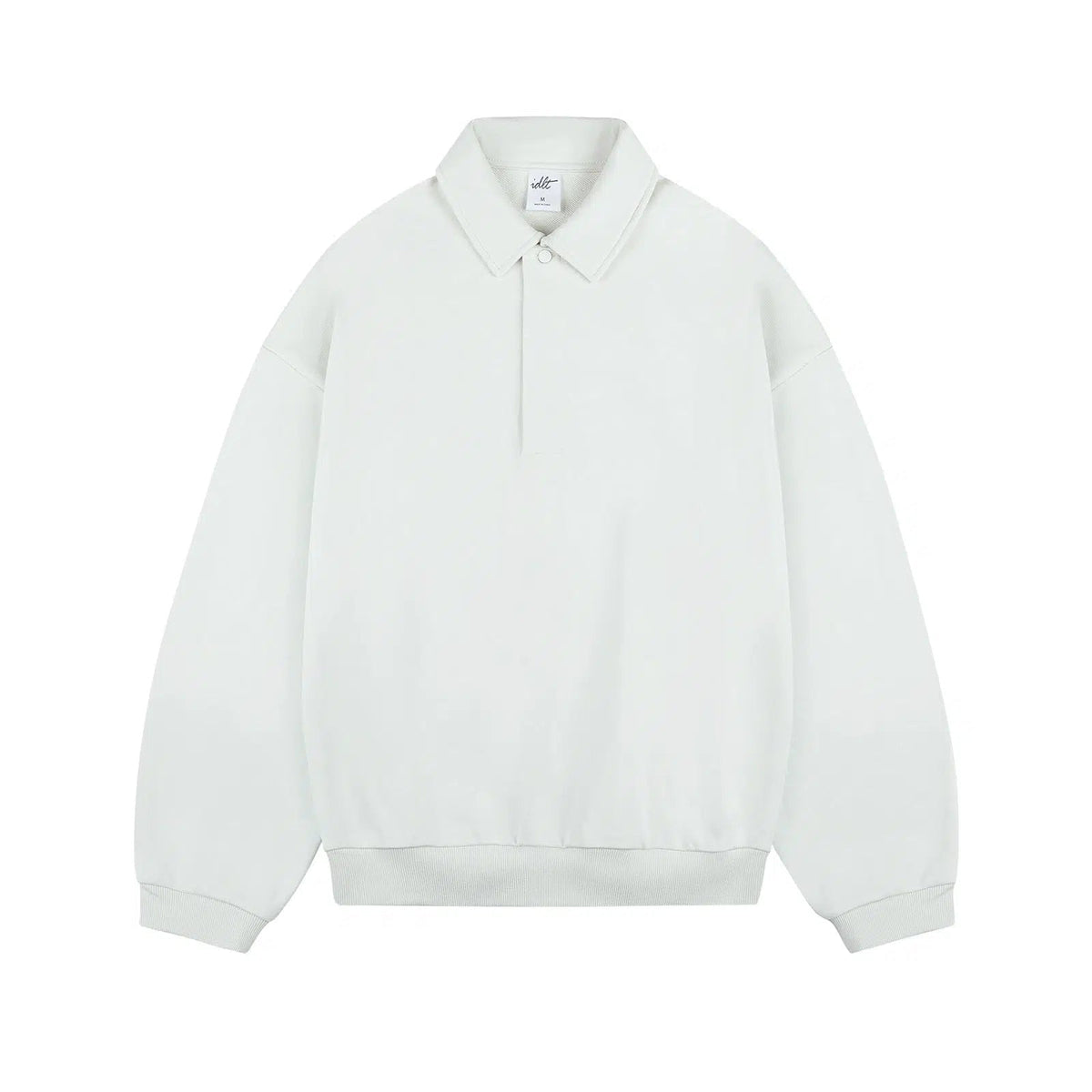 Polo Lapel Basic Sweatshirt