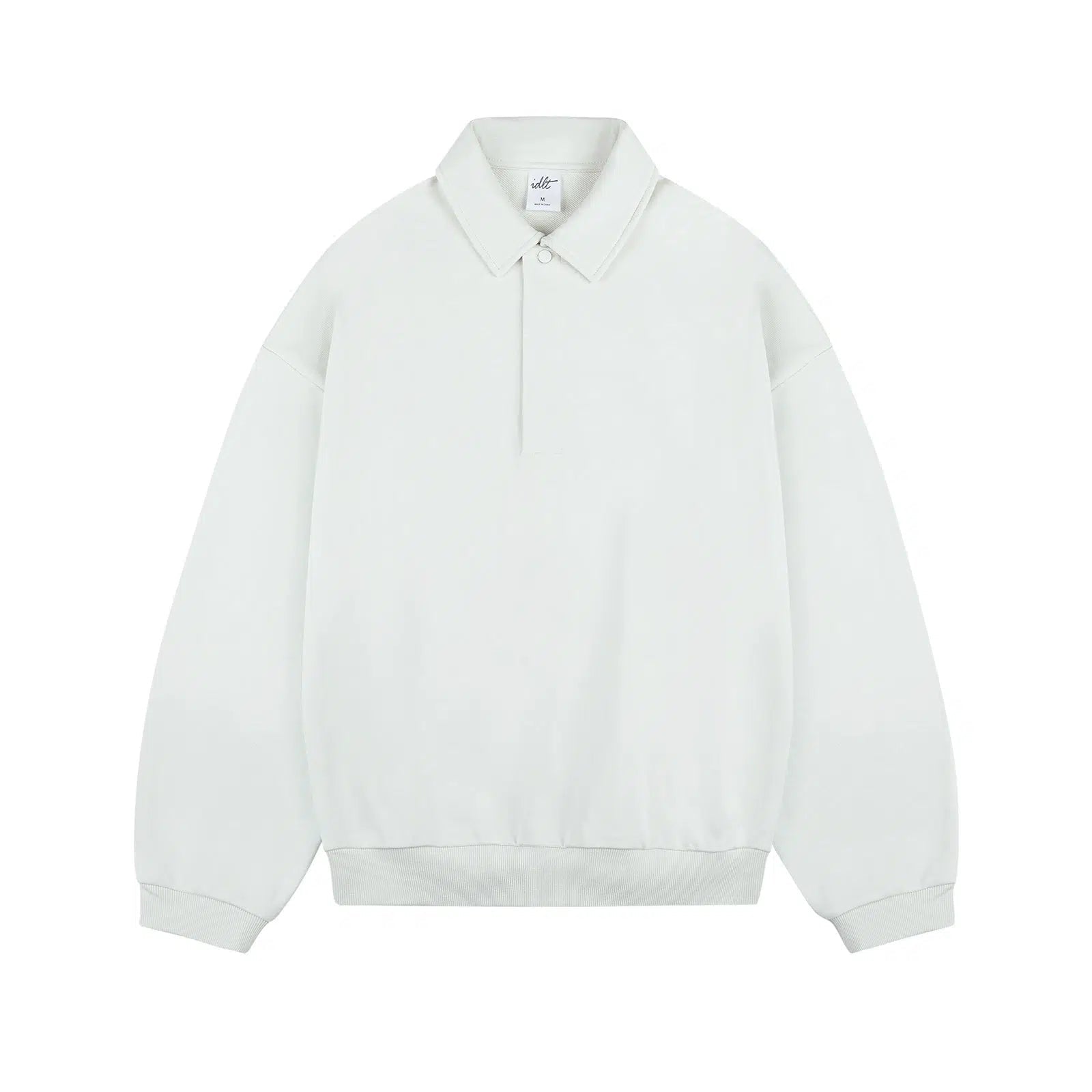 Polo Lapel Basic Sweatshirt