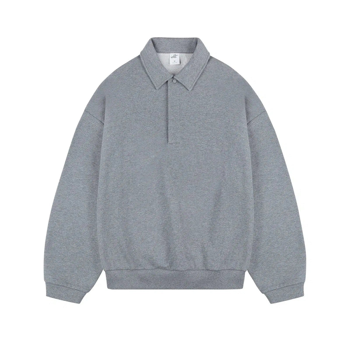 Polo Lapel Basic Sweatshirt